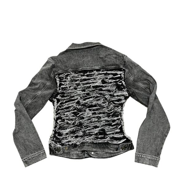 Si Tu Veux Grey & Black Women’s Jean Jacket Size 32 - Picture 5 of 5